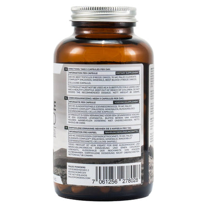 Beef Testicles - Grass-Fed - 180 Capsules from New Zealand grass-fed cattle