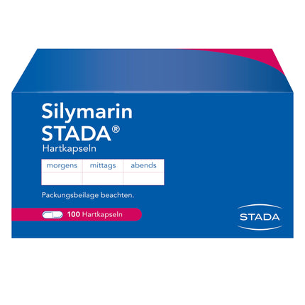 Silymarin STADA 109 mg hard capsules, herbal medicinal product for the supportive treatment of chronic inflammatory liver diseases, liver cirrhosis and toxic liver damage, 100 pcs.