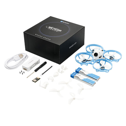 BETAFPV Meteor75 Pro Brushless Whoop Quadcopter with Matrix 1S ​​5IN1 FC, 45mm 3-Blade Props, Flight Time Up to 6.5mins with BT2.0 550mAh 1S Battery, for FPV Drone Freestyle Racing Indoor Outdoor - ELRS