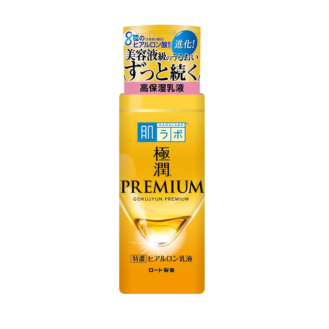 Hada Labo Gokujun Premium, Lait Hydratant Acide Hyaluronique 140mL, Moisturizing