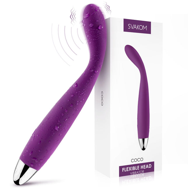 SVAKOM COCO Vibrators for Her, 8 Seconds to Orgasm, Dildo Erotic Sex Toy for Couples and Women, Vibrator with Thrusting Function, Clitoris G-Spot Stimulator, Anal Vibrator