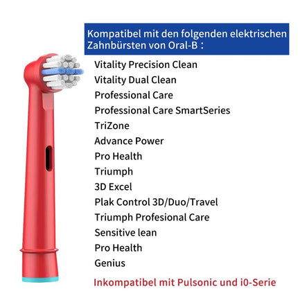 Pack of 16 children's brush heads compatible with Braun Oral B children's electric toothbrush, ultra soft bristles.