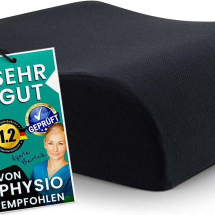 Comfortable booster seat for adults and children - tested very well [developed with physiotherapists] - dimensionally stable, 13 cm thick seat cushion - perfect booster seat for cars (black, 40 x 40 x 13 cm)