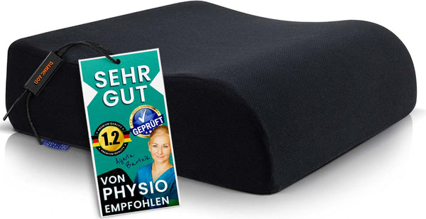 Comfortable booster seat for adults and children - tested very well [developed with physiotherapists] - dimensionally stable, 13 cm thick seat cushion - perfect booster seat for cars (black, 40 x 40 x 13 cm)