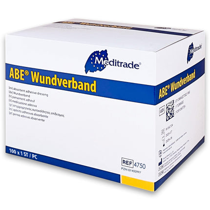 100 sterile wound plasters 7x5 - sterile wound dressing plaster sensitive - non-adherent wound pad 4x3 cm - highly absorbent and skin-friendly - acute wound care and post-operative plaster