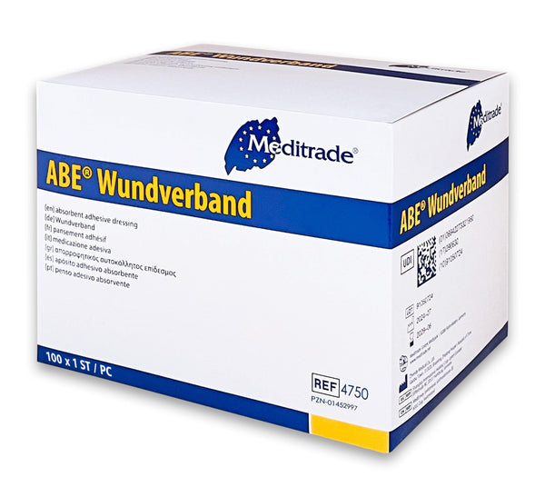 100 sterile wound plasters 7x5 - sterile wound dressing plaster sensitive - non-adherent wound pad 4x3 cm - highly absorbent and skin-friendly - acute wound care and post-operative plaster