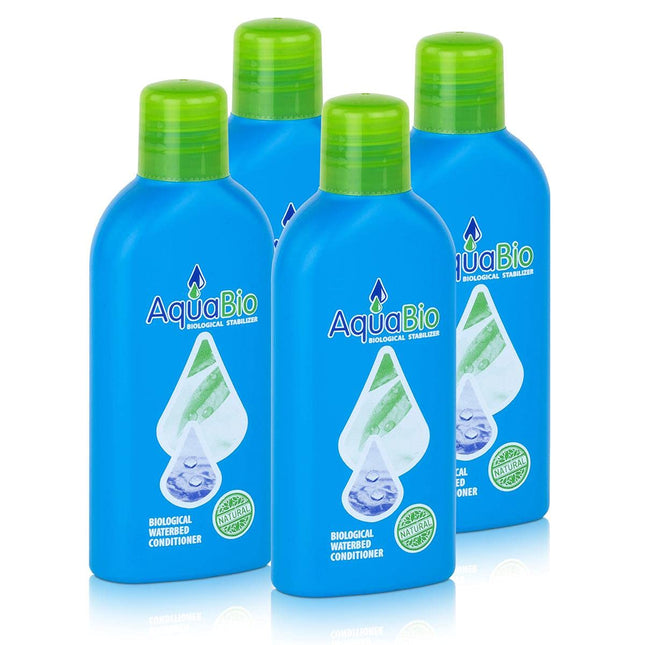 AquaBio Super Concentrate 140 ml, 4x AquaBio Waterbed Conditioner, Concentrate, natural waterbed conditioner without chemicals to prevent tipping, air and odor for waterbeds