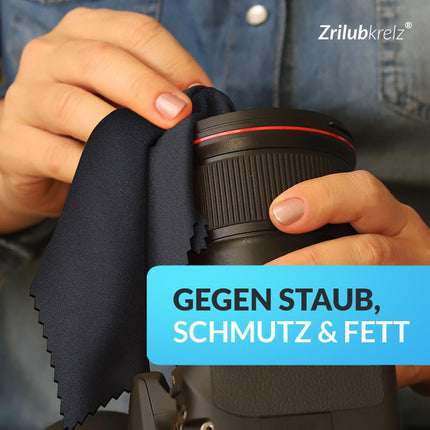 Zrilubkrelz® 8 Lens Cleaning Cloths in Optician Quality - 20 x 20 cm - Microfiber - Extra Soft &amp; Absorbent