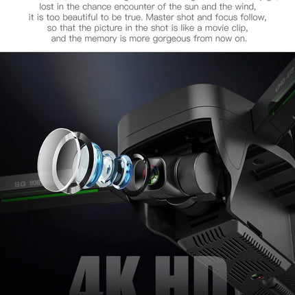 LUXWALLET Ai-Fly² GPS Professional Drone - Obstacle Detection - 4K Camera + Zoom - Gimbal - 5G WiFi FPV - 1.2KM Range - 2X Battery