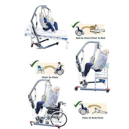 Mierty Patient Lifter Sling, Stair Slide Transfer Belt, Patient Lift Stair Board, Mesh Toilet Sling