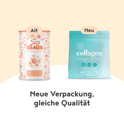 Collagen Powder [2x 400g] | Premium Collagen Hydrolysate | Peptides Types 1, 2 &amp; 3 | High-Dose Collagen Powder with Hyaluronic Acid and Elastin | Tasteless | Made in Germany | Alpha Foods