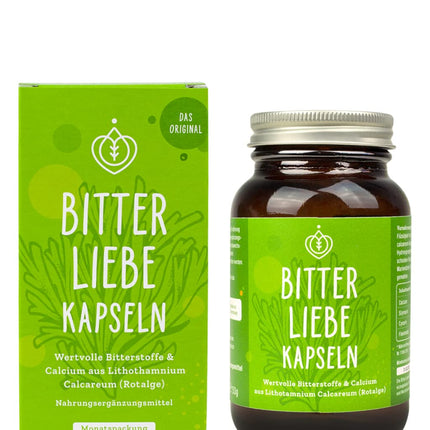 BitterLiebe® Bitter Substances Capsules 90 pcs. - Bitter herbs, milk thistle, dandelion, artichoke high dosage - Bitter drops in capsule form - Recipe according to Hildegard von Bingen