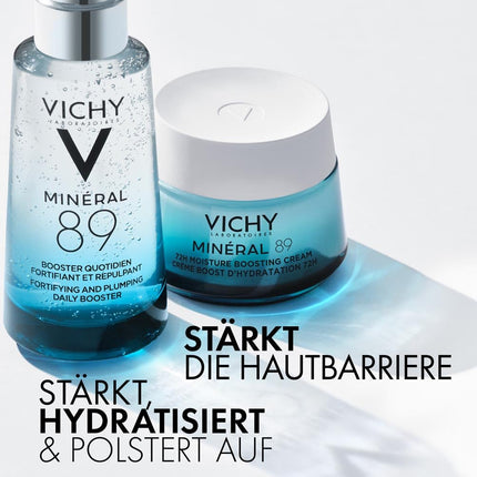 VICHY Hyaluron-Boost Moisturizing Serum, Plumping, Anti-Wrinkle, With Hyaluronic Acid and Essential Minerals, Minéral 89, 50 ml