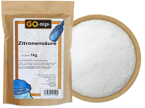 1kg Citric acid E330 in food grade 1000g