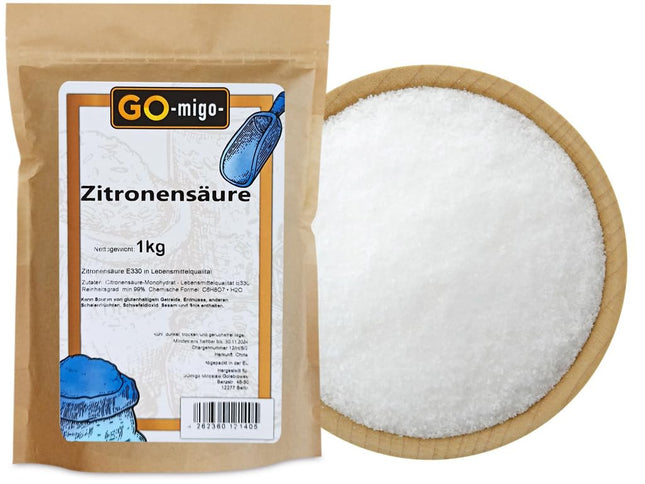 1kg Citric acid E330 in food grade 1000g