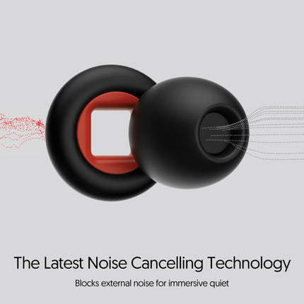 LOZIEMI Quiet Earplugs for Sleeping and Noise Reduction - Super Soft, Reusable Flexible Silicone Hearing Protection for Concerts, Noise Sensitivity - 8 Earplugs (Black, Medium)