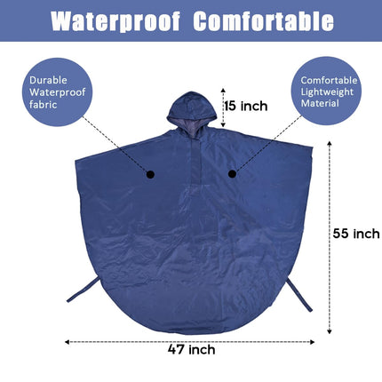 Fonakei Wheelchair Rain Poncho cover, Waterproof rain cover cape, Lightweight Rain Poncho for wheelchair Dry Protection