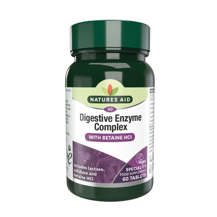 Nature's Aid Digestive Enzyme Complex with Betaine Hydrochloride 60 Vegan Tablets