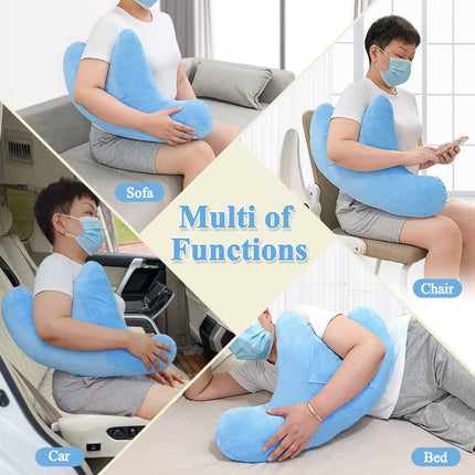 Mybow Shoulder Surgery Pillow for Sleeping, Rotators, Cuff, Neck and Shoulder Pain Relief, Side Sleeper Pillow, Bed Wedge for Arm Surgery, Cushion, Armpit, Shoulder Abduction