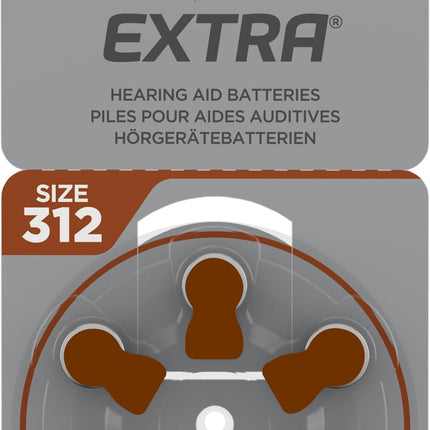 Rayovac Extra Advanced with Active Core Technology, Latest Generation Hearing Aid Batteries, Size 312