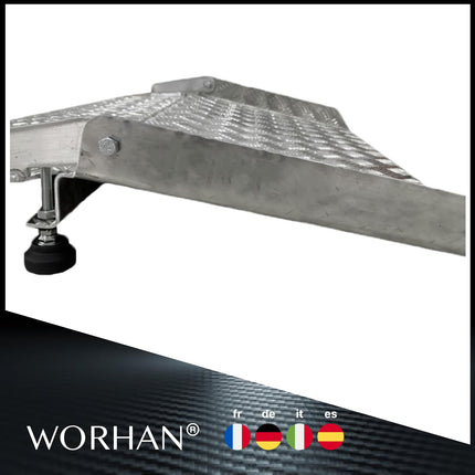 WORHAN Mobile threshold ramp Variable height adjustment Loading platform Step ramps Wheelchair ramp Aluminium ramp Door threshold ramp TR87