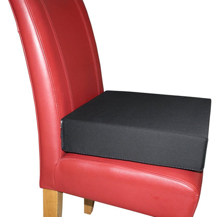 LUplus Orthopedic booster seat 40x40x height 10 cm with cover 100% cotton, black