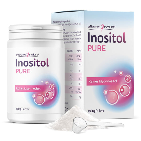 effective nature - Inositol Pure - 180 g pure myo-inositol powder - 4000 mg myo-inositol per day - Enough for 45 days