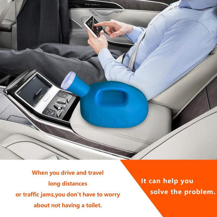 Urinal bottle for men, urinal for men, splash-proof with lid, urinals for hospital, outdoor, car, camping, blue -2000ml