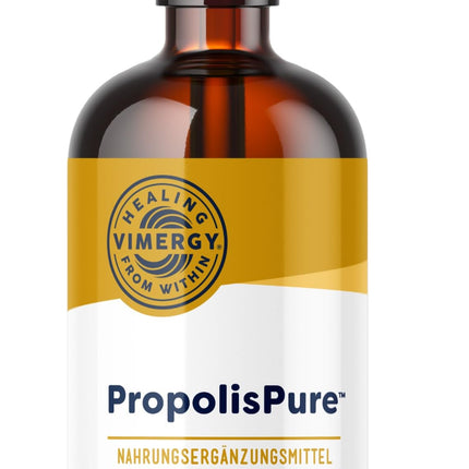 Vimergy PropolisPure™ (57 Dosages) – 1220 mg Propolis Drops – Standardized for Polyphenols – Vegetarian Food Supplement – ​​No Sugar or Additives – GMO and Gluten Free (115 ml)