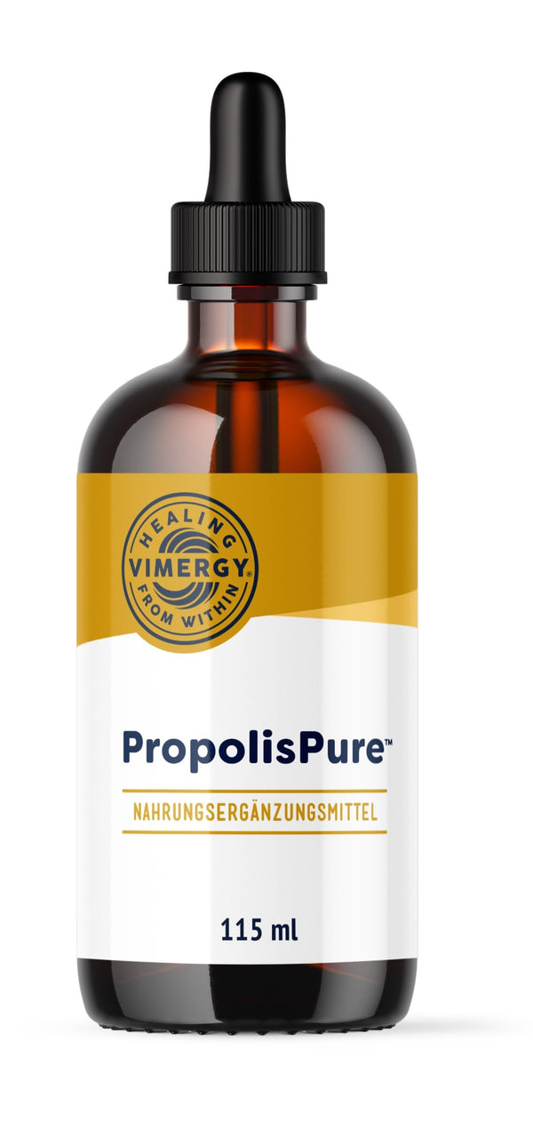 Vimergy PropolisPure™ (57 Dosages) – 1220 mg Propolis Drops – Standardized for Polyphenols – Vegetarian Food Supplement – ​​No Sugar or Additives – GMO and Gluten Free (115 ml)