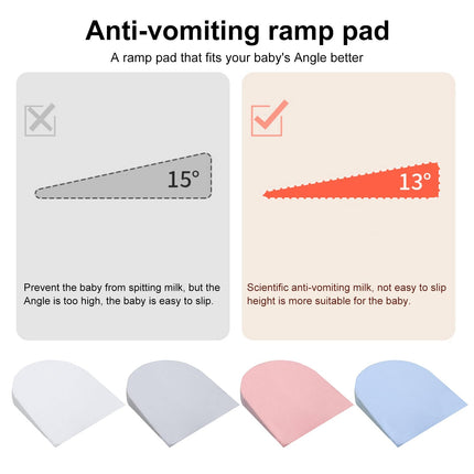ohfruit Anti-Vomiting Pillow, Inclined Pillow, Anti-Reflux, Colic Pillow, Foam Pillow, 12-15 Degree Incline, Memory Foam, Children's Support Pillow, Gray