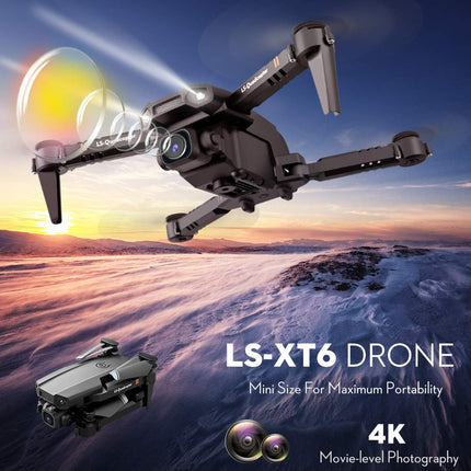 Goolsky Drone with Camera 4K, Drone Dual Camera Track Flight Gravity Sensor Gesture Photo Video Altitude Hold Headless Mode RC Quadcopter for Adults Kids