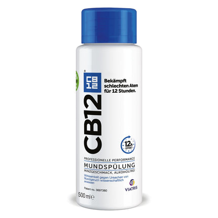 CB12 Mouthwash – Combats the cause of bad breath – Scientifically proven 12-hour effect, Mint – 500 ml