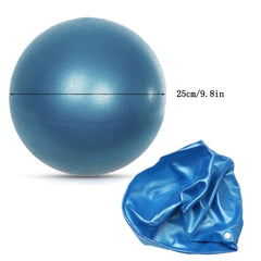 Lanjue Small Pilates Ball, 25 cm Non-Slip Fitness Ball, Gymnastic Ball Small, Soft Yoga Ball for Abdominal and Shoulder Training, Balance Sports Pilates (Blue)
