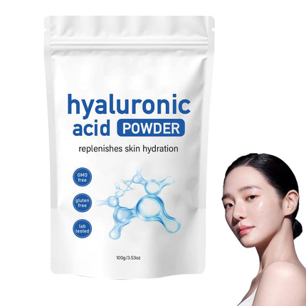 Premium Hyaluron Powder 100g, Hyaluronic Acid Powder low molecular weight, pure &amp; vegan, Anti Wrinkle Hyaluronan, Hyaluronic Acid Powder for making your own cosmetics &amp; Hyaluronic Acid Gel