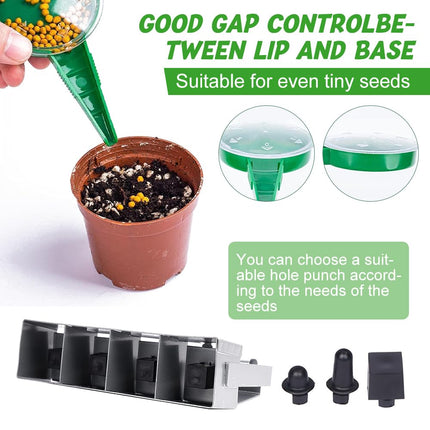 Soil baler, Afenau 5 x 5CM manual soil blocker with seed aid, aluminum alloy soil blocker, handheld soil press cultivation, soil blocking tool for plant cultivation