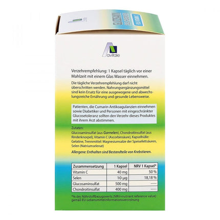 Avitale Glucosamine 500 mg Chondroitin 400 mg Capsules, 180 Capsules, 1 Pack (1 x 192.4 g)