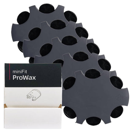 DIREKT ProWax MiniFit Cerumen Filters - Filters for Oticon Hearing Aids - Protects against Moisture &amp; Earwax - 1.4 mm Diameter - 30 Pieces - 5 Pack - Black