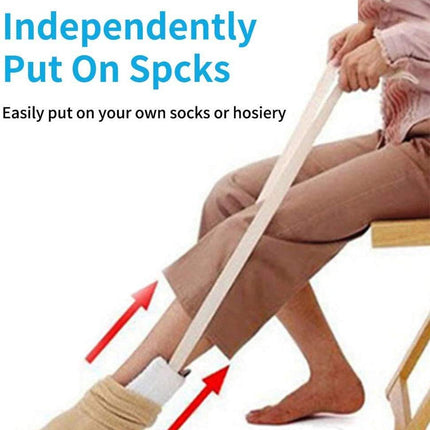 2 pieces of sock and trouser aid, dressing aid for elderly and disabled pregnant women (sock aid*1, trouser aid*1)