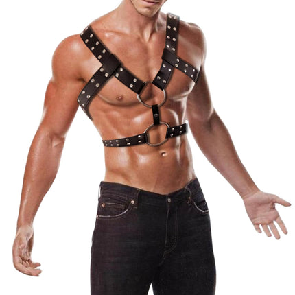 BDSMAGE Sexy Underwear for Men, Gay Underwear Men, Festival Rave Outfit Men, Sissy Lingerie Men, Harness Men Leather, Erotic Lingerie, Fetish Harness Men Gay (080)