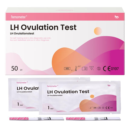 Femometer 50 Ovulation Tests 25 miu/ml, Sensitive Fertility Prediction Test Strips