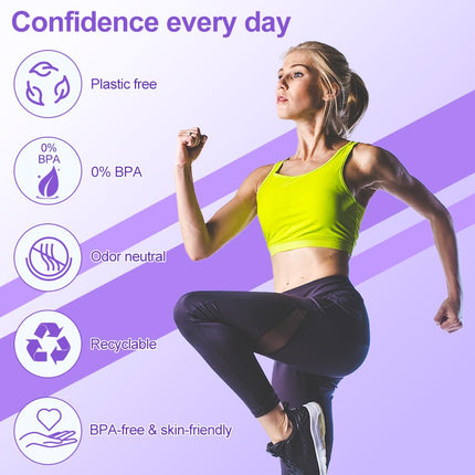 ACWOO Menstrual Disc, 2 Period Discs (S+L), Leak-Proof Menstrual Cups Made of Medical-Grade Silicone, Reusable Discs for All Flows - Safe for Sports and Swimming