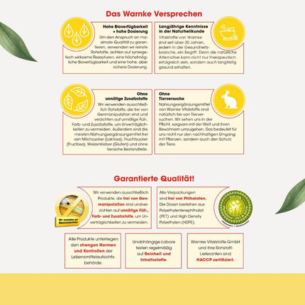 Beta Carotene 15mg - 100 Softgels for 100 days, Carotenoid, Provitamin A | Warnke Vitalstoffe - German Pharmacy Quality