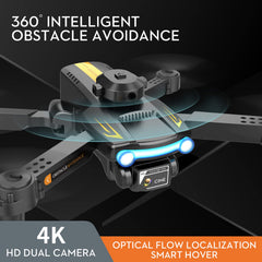 Goolsky LSRC XT2 Drone, Drone with 4k Camera, WiFi Optical Flow Positioning, 2.4GHz Obstacle Detection, Quadcopter Drone for Beginners, Black
