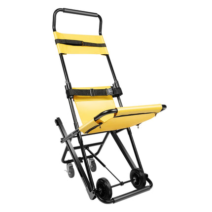 Mobile Portable Stairlift Without Installation, Aluminum Stair Climber Wheelchair, Folding Ambulance Firefighter Evacuation for Disabled Elderly, up to 159 kg (Yellow)