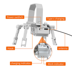 LICHIFIT Drone Airdrop System Universal for DJI Mini 3 Pro/Mini 3 - Compatible, Payload 200g, Remote Control 1000m, Light Gray