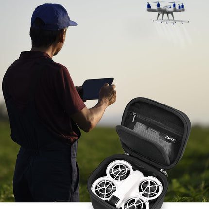 RAIACE Hard Carrying Case Compatible with DJI Neo Fly More Combo and Accessory Bag. - Black