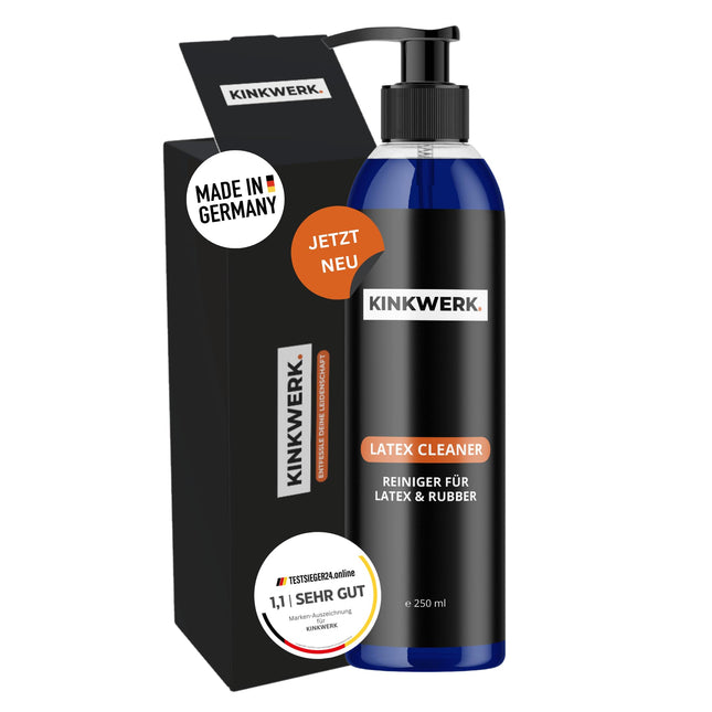 KINKWERK Latex Cleaner 250ml with pump | Special detergent for latex and rubber clothing | Latex detergent care cleaner for rubber, latex, and rubber clothing | Odorless (250 ml)