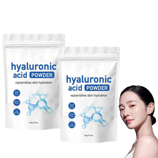 100g Hyaluron Pulver, Hyaluronsäure Pulver niedermolekular, Pur & Vegan Hyaluron Säure Pulver, Creme Gel Serum Filler Gesicht Niedermolekular Hyaluronsäure Außenwirkung