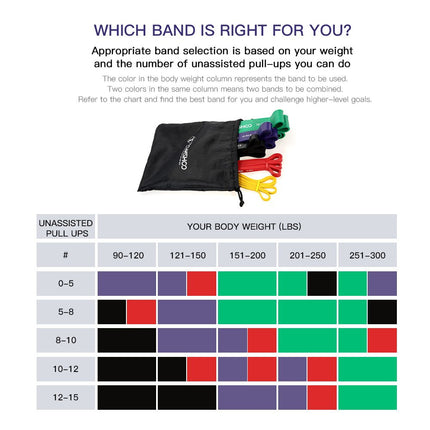 TOMSHOO Resistance Bands Set, Resistance Bands Fitness Bands Pull-Up Band Training Band with Door Anchor, Storage Bag, Multiple Resistance Levels, for Strength Training, Stretching